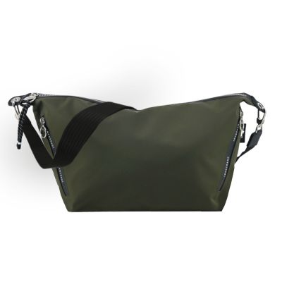LONGCHAMP LE PLIAGE ENERGY系列再生尼龍雙拉鍊斜背包(卡其綠)