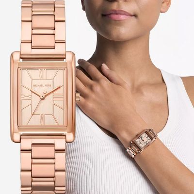 Michael Kors MK Essex 復古方型女錶 寵愛媽媽 送禮推薦-26mm MK4905