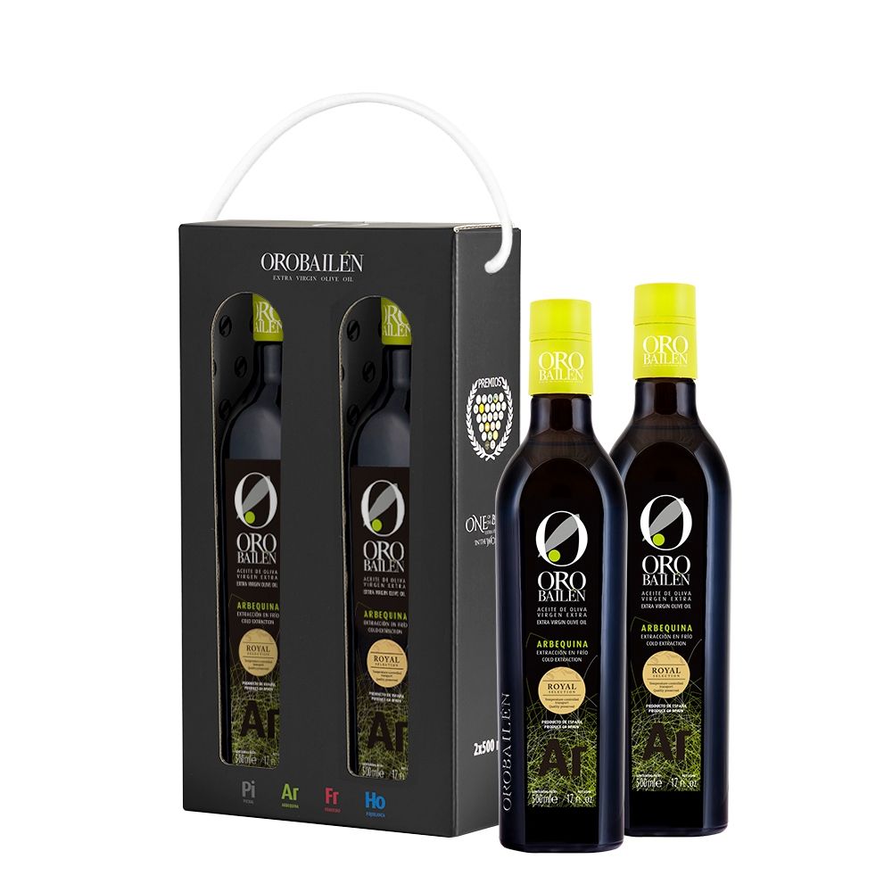 Oro Bailen 皇嘉 皇家級Arbequina特級冷壓初榨橄欖油 500ml 雙入經典提盒