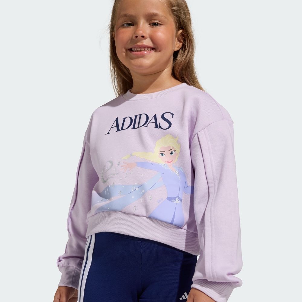 adidas 愛迪達】 DISNEY 冰雪奇緣運動套裝長袖/長褲童裝JZ3579 | 上衣