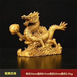 古銅製龍置物，開運，風水，金工細工，高11cm，長20cm，重24OO克 開運陶源【銅龍】 | 其他神獸| Yahoo購物中心