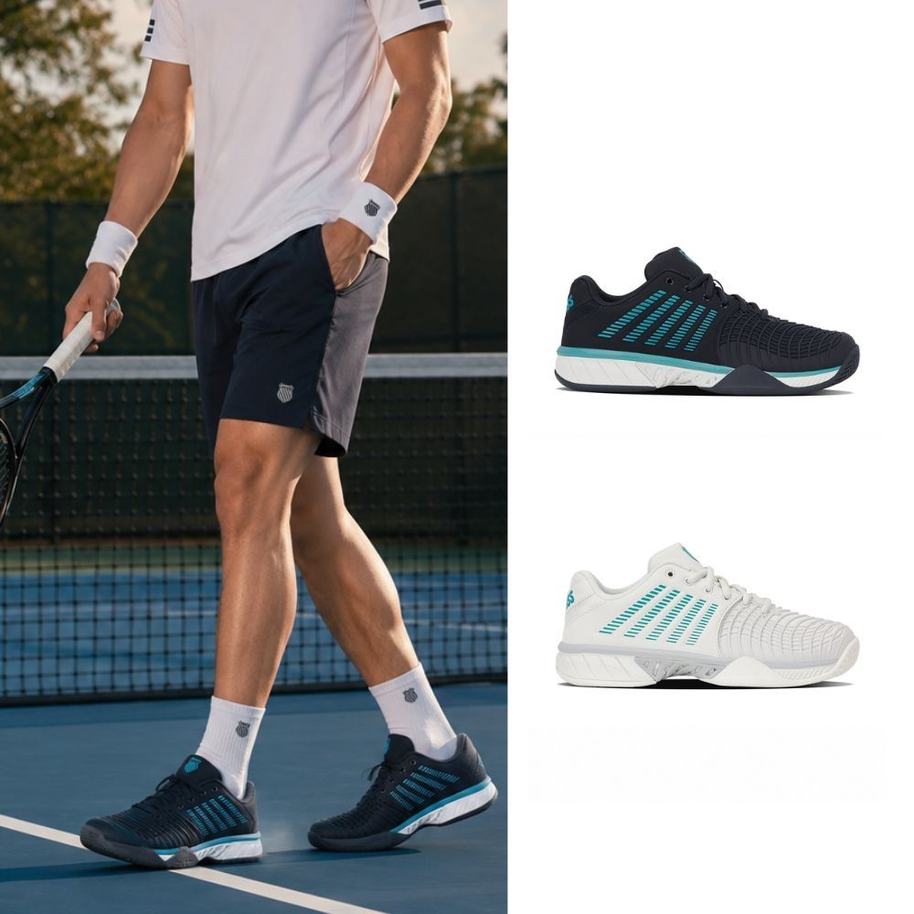 K-SWISS 綜合型高階網球鞋 寬楦 EXPRESS LIGHT 3 網球 匹克球 運動鞋 男鞋女鞋 多色 (08562/98562) (A男-白藍)