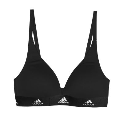 adidas W ADICOLOR COMFORT FLEX COTTON TRIANGLE BRA 女士輕盈透氣內衣-黑