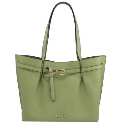MICHAEL KORS EMILIA荔枝皮皮帶造型托特包(草綠)