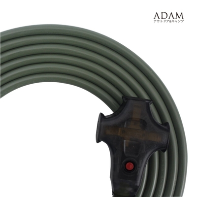 ADAMOUTDOOR 戶外延長動力線15M(軍綠)