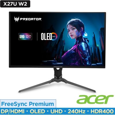 Acer 宏碁 Predator X32 X2 31.5吋240Hz 4K OLED電競螢幕 AMD FreeSync Premium