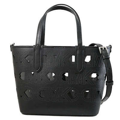 MICHAEL KORS ELIZA 車線穿孔造型兩用包/托特包(黑)