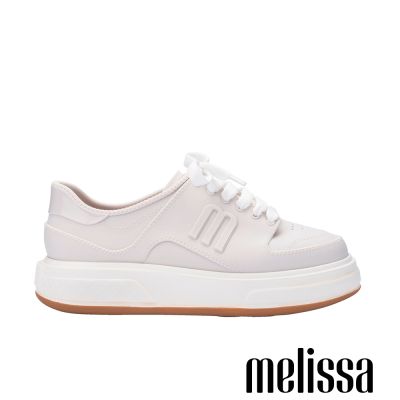 Melissa-輕量M字厚底休閒鞋-白色