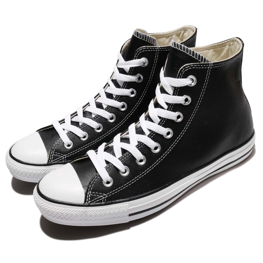 White Ct Hi 132170c Black Converse Chuck Taylor All Star Leather