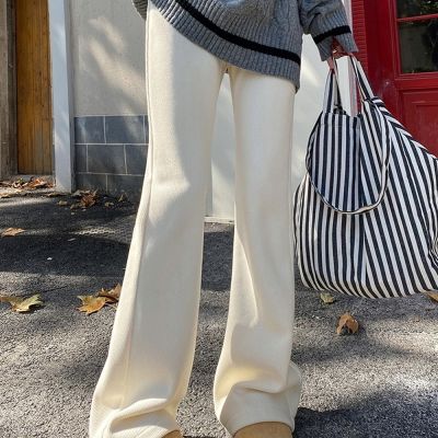 【梨卡】隔日到貨 長褲 棉褲 保暖長褲【加絨】休閒褲 燈心絨喇叭褲 垂感高腰褲 顯瘦長褲 顯瘦WT2729【現貨24H】