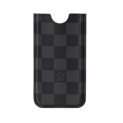 LOUIS VUITTON路易威登 LV N63184 經典Damier棋盤格紋IPHONE5專用手機套(黑X灰)