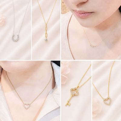 【時時樂限定】焦糖小姐 Ms caramelo 925銀項鍊 愛心、馬蹄 鎖頭項鍊多款任選