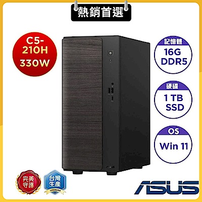 ASUS 華碩 H-V501MV-05210H037WB 桌上型電腦 (Intel Core 5 210H/16GB/1TB SSD/330W/Win11 Home)