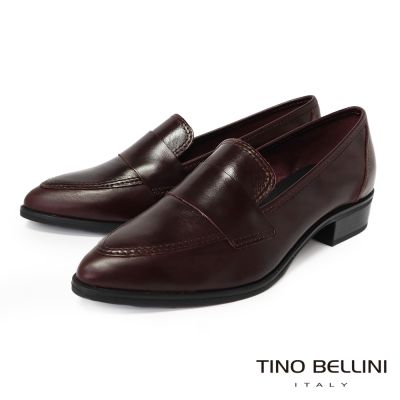 TINO BELLINI 貝里尼 義大利進口尖頭樂福鞋 FWCT026H-A-酒紅