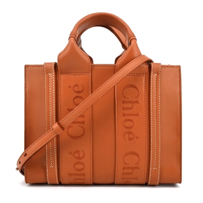 Chloe Woody tote bag 新款皮革兩用托特包(小號/棕色)