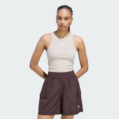 Adidas 愛迪達 Ess Rib Tank KD3822 女 背心 運動背心 美背設計 米