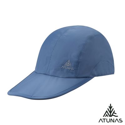 【ATUNAS 歐都納】GORE-TEX PACLITE折疊便帽A1AHHH02N藍灰/防曬/遮陽帽/鴨舌帽/超輕透氣/防水