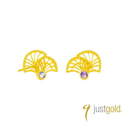 【Just Gold 鎮金店】雋藝 Linea 黃金耳環