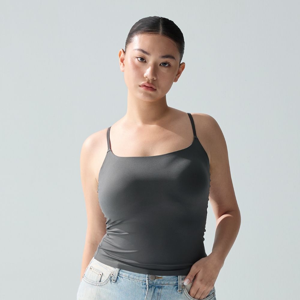24HRS 藏肉款 一穿顯瘦24HRS完美到位BraTop(上衣 穿搭 背心) (鐵灰)