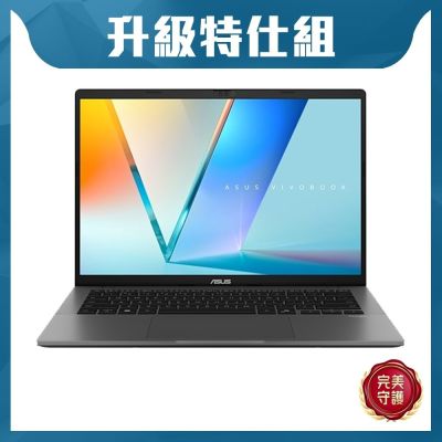 ASUS華碩 ASUS S3407QA 14吋特仕筆電 (SnapdragonX X1 26 100/16GB/4TB SSD/夜幕灰/Vivobook S14)