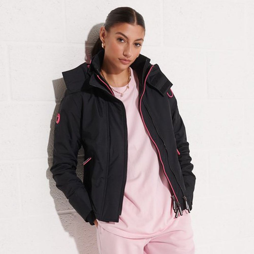 SUPERDRY 極度乾燥  2021冬季新款 女連帽外套 粉紅 1662