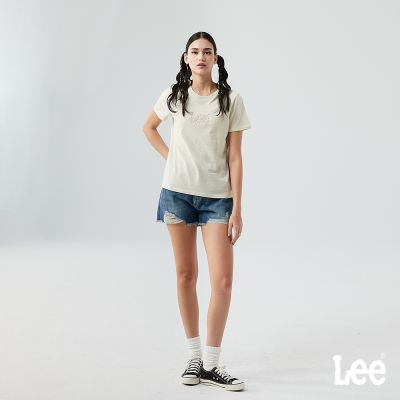 Lee 女款 牛仔短褲  中藍洗水