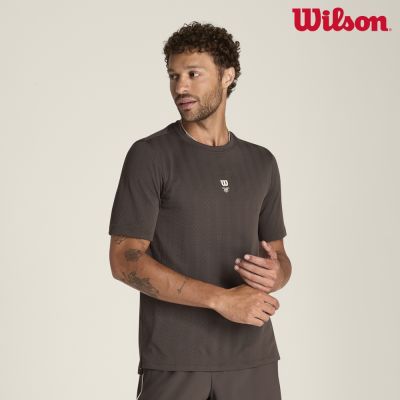 【Wilson威爾森】Game Point Seamless Tee Chocolate 男款 服飾 短袖T恤 咖啡色 WM00474N031001
