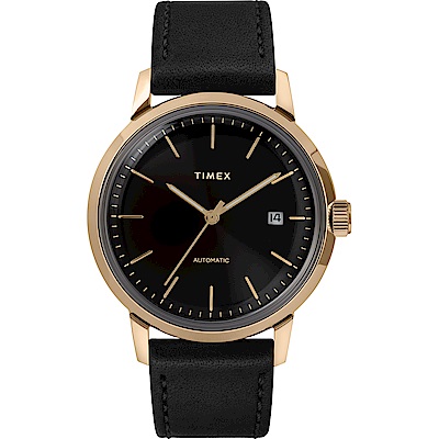 TIMEX 天美時 x Marlin 復刻系列 經典機械錶-黑/40mm