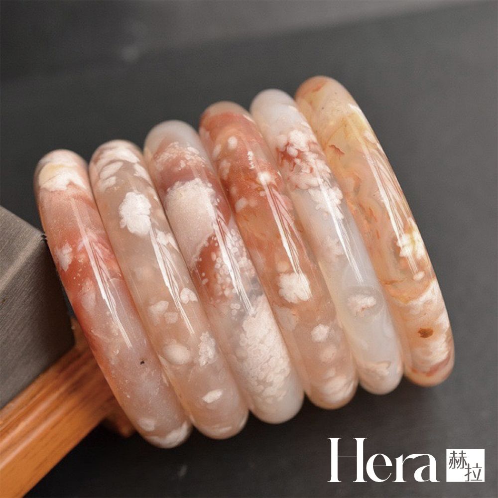 【HERA 赫拉】冰種飄花瑪瑙手鐲手環 H115061504