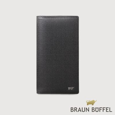 【BRAUN BUFFEL 德國小金牛】台灣總代理 安德勒-1 16卡長夾-黑色/BF531-631-BK