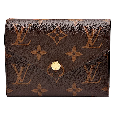 LV Louis Vuitton路易威登 M62472經典Victorine系列Monogram帆布印花三折暗釦短夾