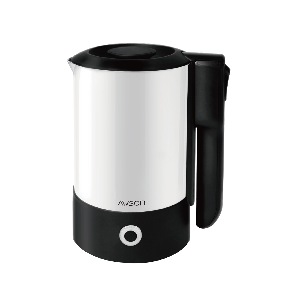 茶壷 日本AWSON歐森摺疊把手不銹鋼快煮壺/電茶壺SK-60 雙電壓/旅行