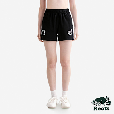 Roots女裝- CANADA 棉短褲-黑色