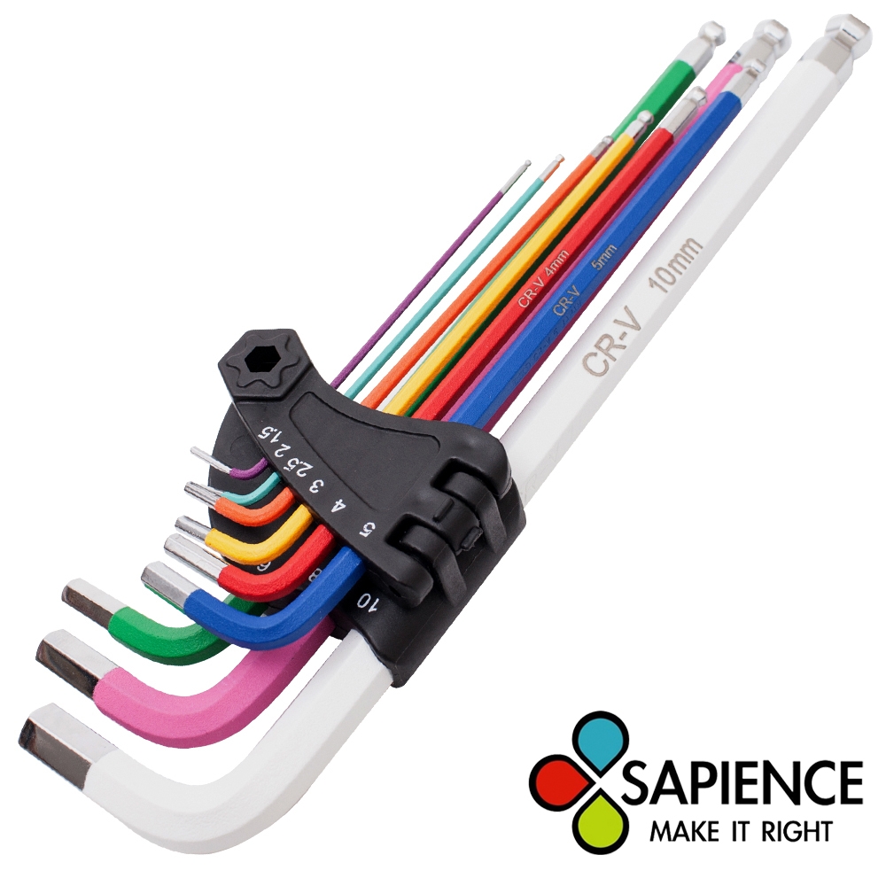 SAPIENCE】彩色內六角扳手組9in1 (DT-035) 自行車工具組DIY -快速到貨| 打氣筒| Yahoo購物中心