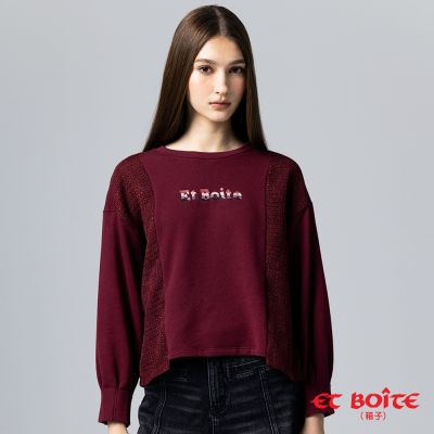 BLUE WAY ET BOiTE 箱子 – 拼接花呢色塊刺繡大學TEE