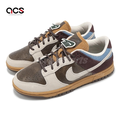 Nike 休閒鞋 Wmns Dunk Low LX Love & Peace 女鞋 棕 藍 麂皮 HQ3459-212