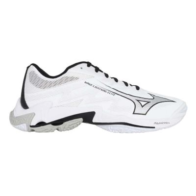 MIZUNO WAVE LIGHTNING ELITE男排球鞋-3E-寬楦 V1GA260151 白黑藍
