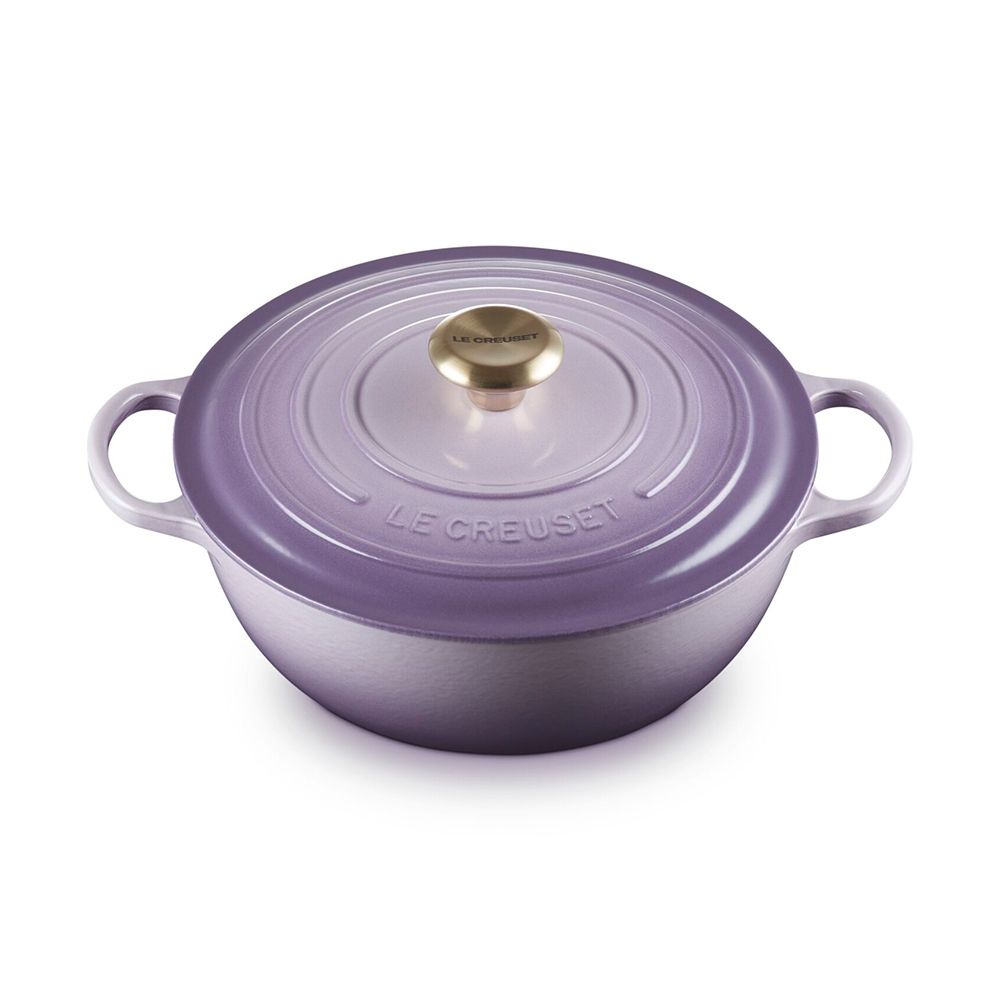 Le Creuset 典藏媽咪鑄鐵鍋26cm 4.1L 藍鈴紫法國製媽咪鍋炒鍋湯鍋燉鍋