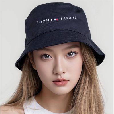 TOMMY 熱銷刺繡Logo漁夫帽-深藍色