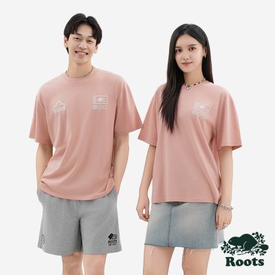 Roots中性-ROOTS NOVA PARK 短袖上衣-粉色