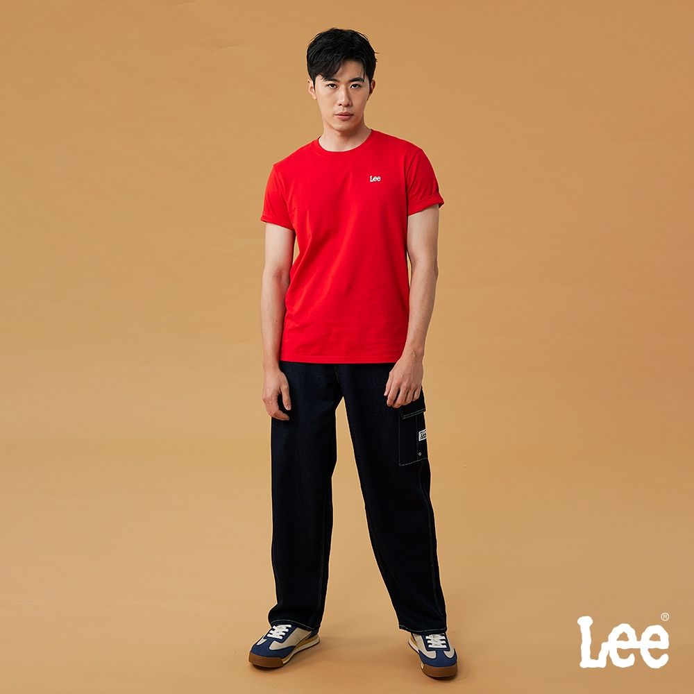 Lee 男款 工裝風牛仔長褲 深藍洗水