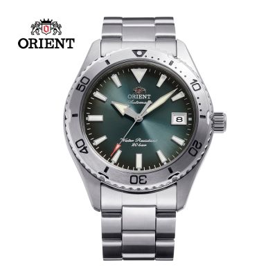 ORIENT 東方錶 WATER RESISTANT系列 200m 運動風格機械錶 鋼帶款 綠色 RA-AC0Q13E - 39.9mm