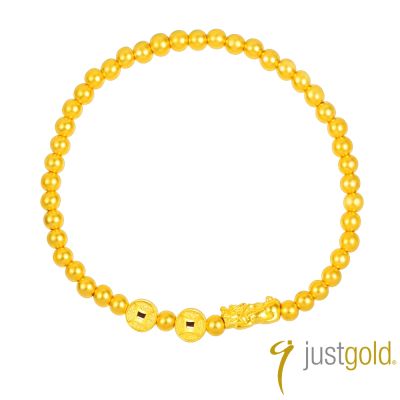 【Just Gold 鎮金店】雋藏 招財神獸 黃金手鍊