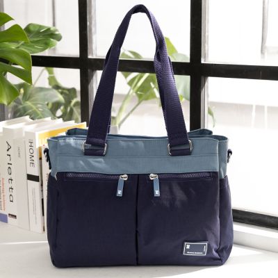 【金安德森】清新摩卡 手提肩背兩用包-深藍