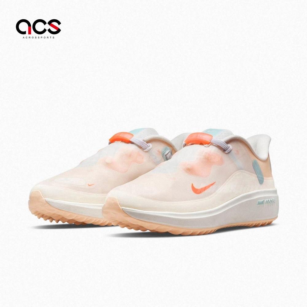 Nike 高爾夫球鞋Wmns React Ace Tour 米白粉橘女鞋高球緩震運動