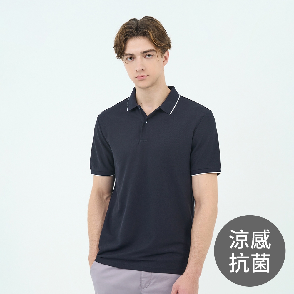 GIORDANO 男/女裝 涼感抗菌POLO / 短褲【超值任選】 (男款POLO 66 標誌海軍藍)