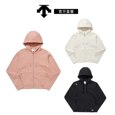 【DESCENTE】迪桑特 女士 運動外套 連帽外套 休閒外套 (珊瑚色/黑色/白色)