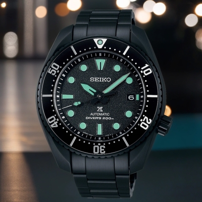 SEIKO 精工 Prospex 限量 黑潮夜視 200米機械錶 開學購物季 送禮首選-45mm(SPB433J1/6R35-03A0SD) SK045