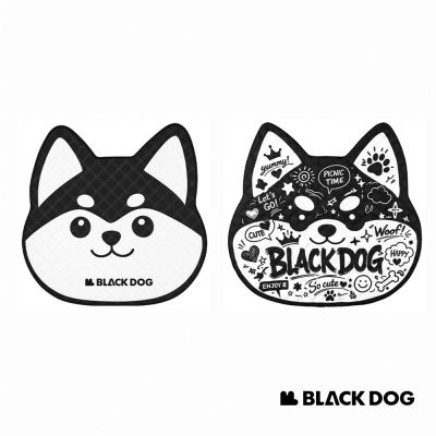 Blackdog Doggy造型防潑水加厚野餐墊 WS020