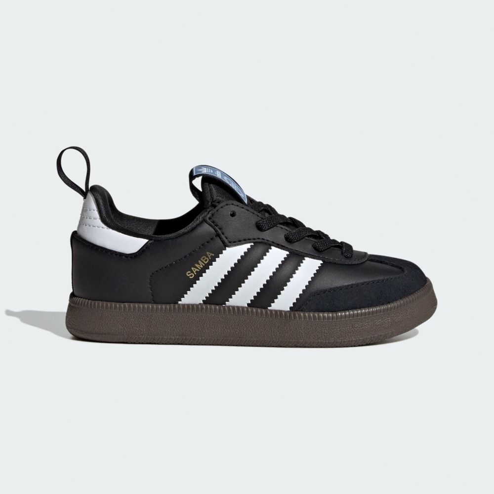 Adidas 愛迪達 Samba Quickon K KK2178 中童 休閒鞋 復古 流行 黑 好穿脫
